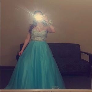 Blue prom dress